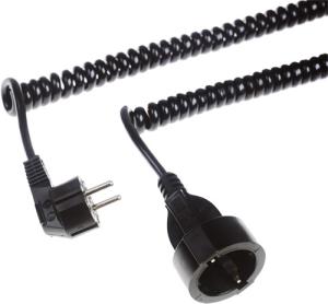 SKARVKABEL SPIRALSLADD 2,5 METER SVART