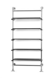 IDRO HYLLSEKTION MED SVARTA HYLLOR