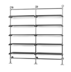 IDRO 34,5 MM HYLLSEKTION DUBBEL MED 10 STYCKEN SVARTA HYLLOR