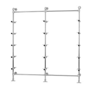 IDRO 34,5 MM HYLLSEKTION DUBBEL UTAN HYLLOR, MED HYLLBÄRARE FÖR 10 HYLLOR