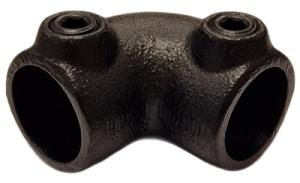 IDRO HÖRNKOPPLING ENKEL 28 MM SVART