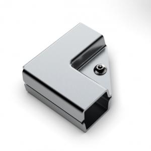 HÖRNKOPPLING 2-VÄG FÖR FYRKANTSRÖR 25X25 MM KROM