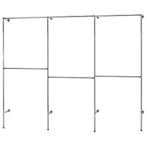 VÄGGFAST STATIV 3 SEKTIONER KROM