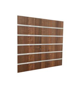 SPÅRPANEL VALNÖT 1200x1200 MM.  INKLUSIVE SPÅRSKENA.