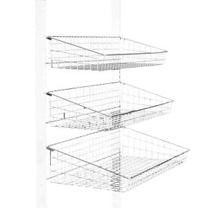 TRÅDKORG 598X360 MM SILVERLACK