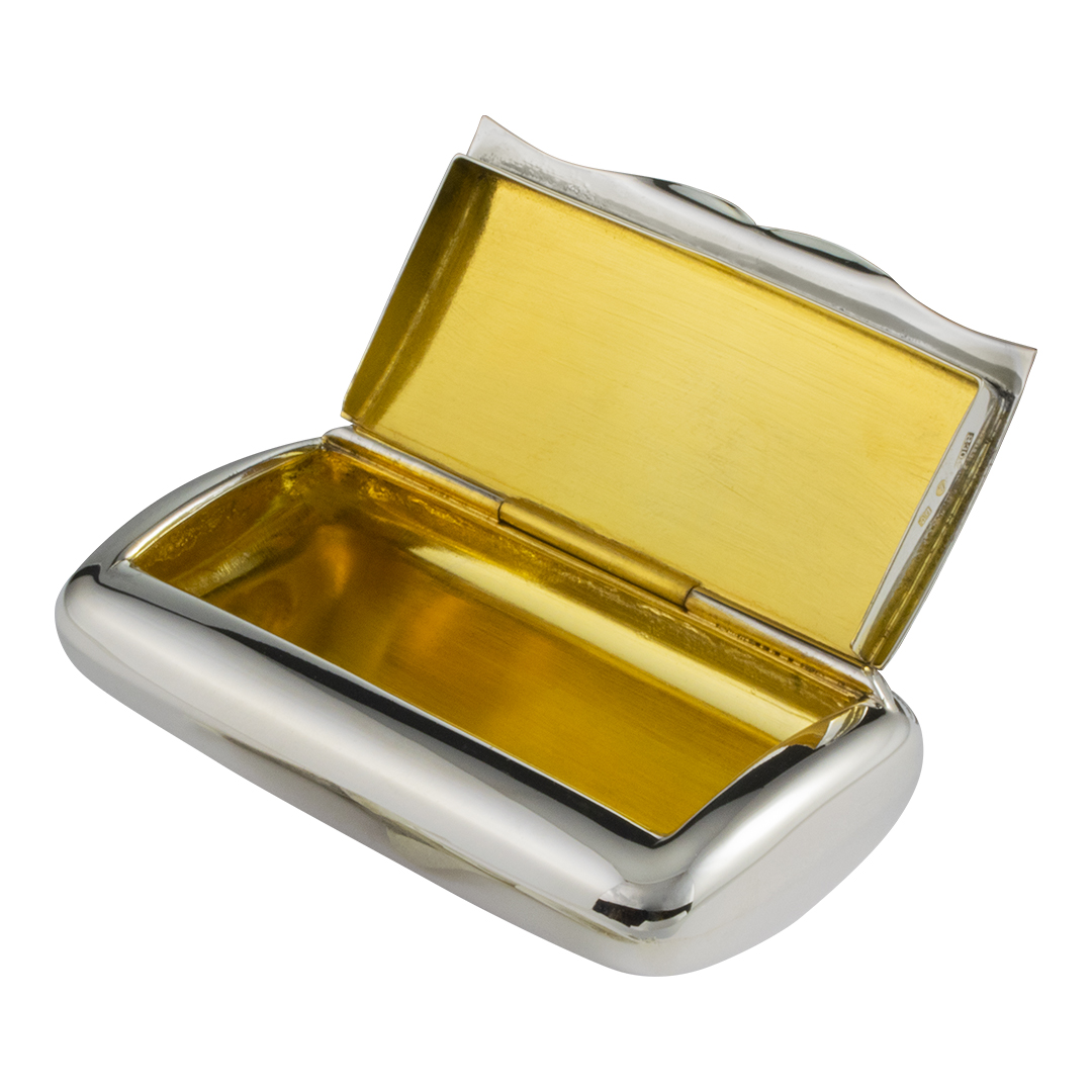 Snusdosa slät 8,5X4,5cm äkta silver