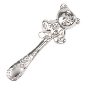 Skallra Nalle äkta silver