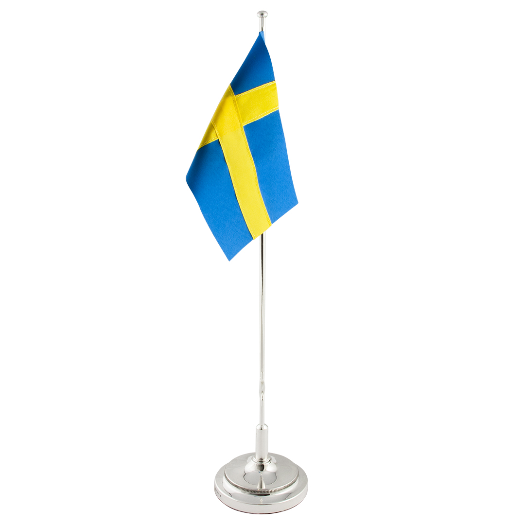 Flaggstång med flagga gravyrbar