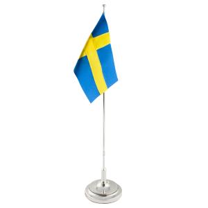 Flaggstång med flagga gravyrbar