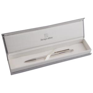 Kulspetspenna i ask äkta silver gravyrbar