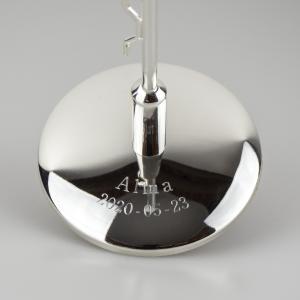 Flaggstång 33cm nysilver - Hjärtegåva