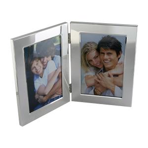 Fotoram dubbel blank nysilver 2 foton 10X15cm
