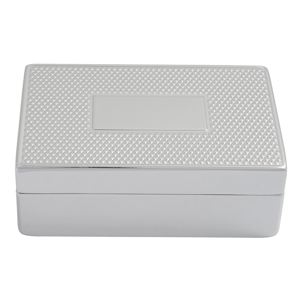 Smyckeskrin rektangulärt nysilver gravyrbar