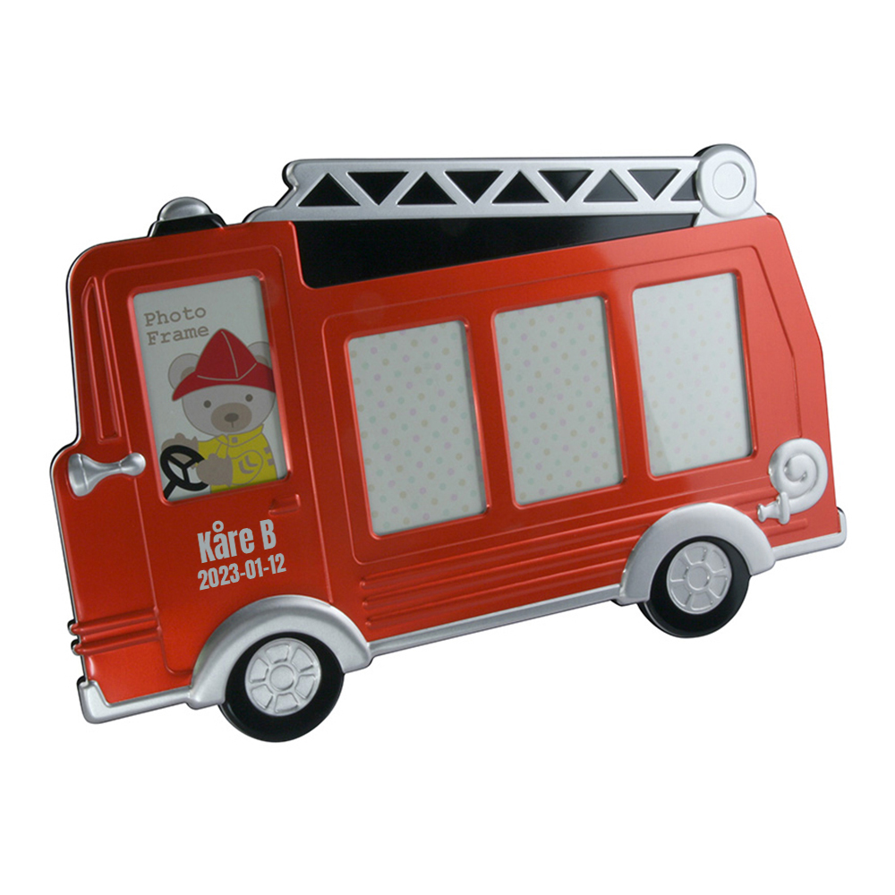 Fotoram röd Brandbil Aluminium
