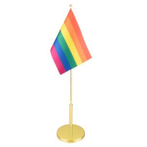 Flaggstång med fot pride flaggan