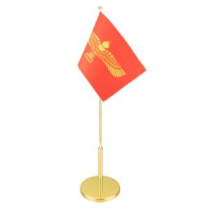 Flaggstång med fot syrianska flaggan