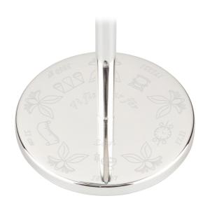 Flaggstång nysilver med dopdekor 40 cm