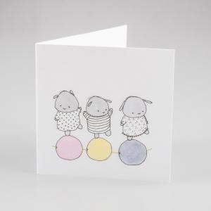 Gratulationskort med Hilda & Hugo