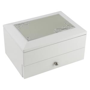 Smyckeskrin vitt trä med låda