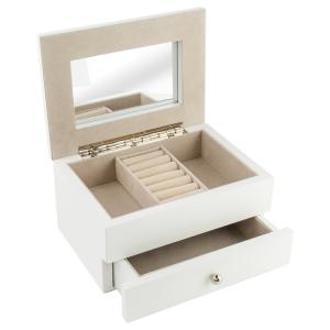 Smyckeskrin trä vitt - Hjärtegåva