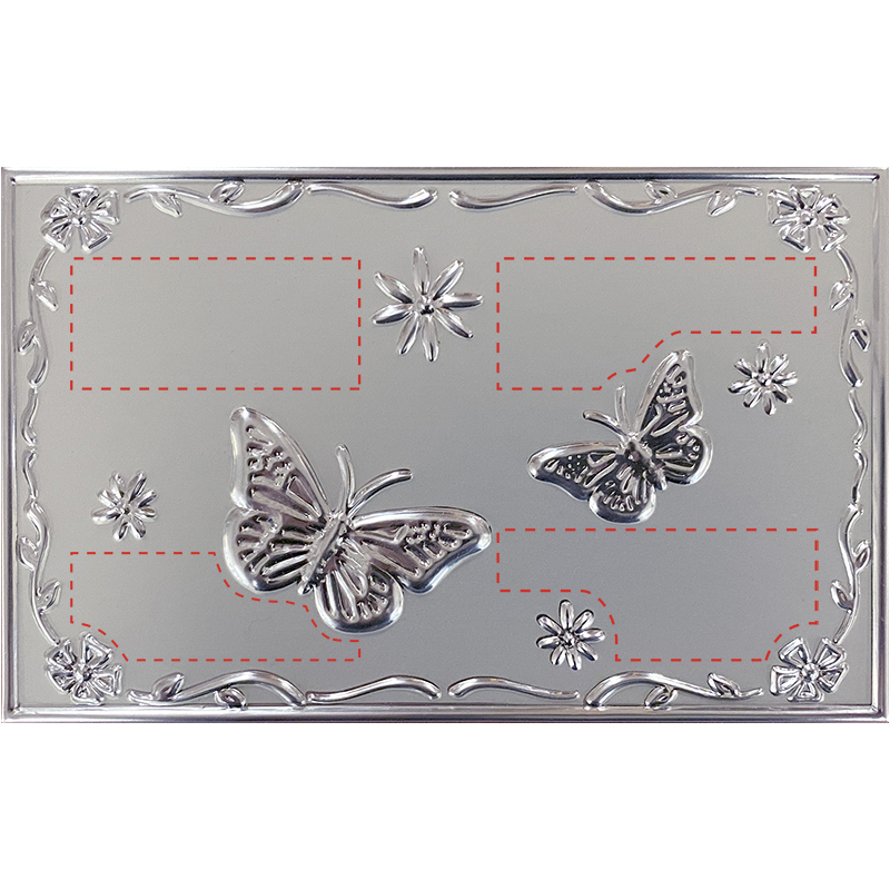 Smyckeskrin rosa 2 våningar gravyrbar