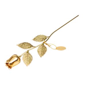 Guldros med gravyrplatta