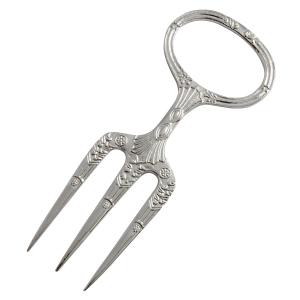 Skinkgaffel mönstrad nysilver