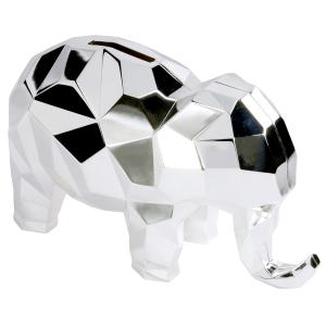 Sparbössa elefant i silverpläterad metall