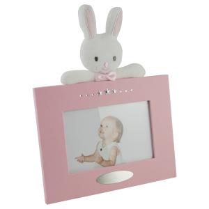 Fotoram rosa med kanin