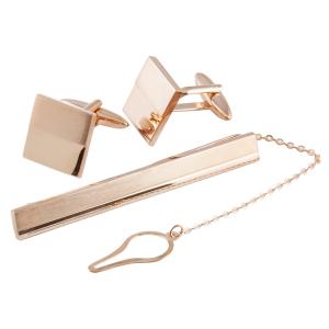 Slipshållare och manschettknappar Roséfärgad  gravyrbar