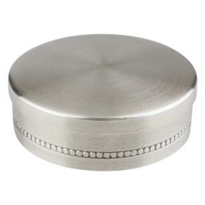 Snusdosa tenn med dekorkant