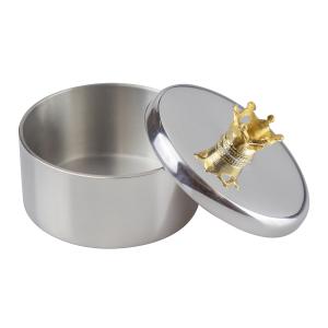 Hårlocksdosa tenn polerad