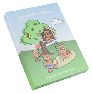 Barnbestik lekande nallar rostfritt stål gravyrbar