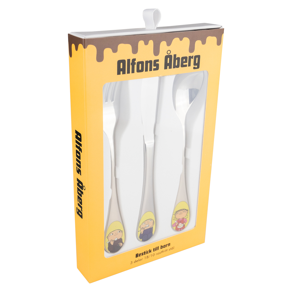 Barnbestik Alfons Åberg i kartong gravyrbar