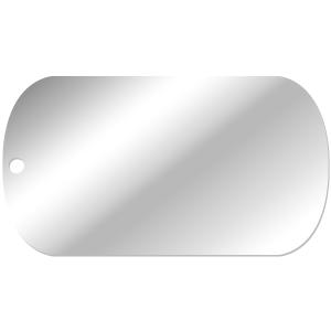 Dog tag rostfritt stål blank/borstad