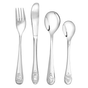 Barnbestik Mumin rostfritt fri gravyr