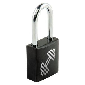 Hänglås svart med två nycklar 38mm