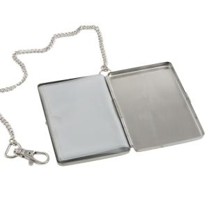 Kredit/Visitkortsetui med kedja 6 plastfickor