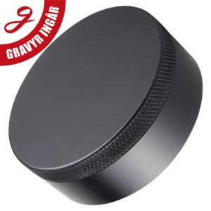 Snusdosa stor svart Knurl gravyrbar