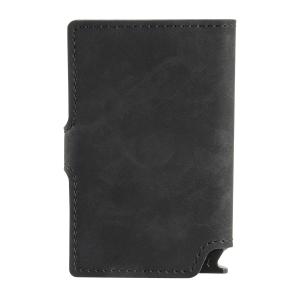 DUS Plus Vegan svart Pop-up korthållare med knapplås