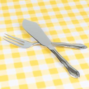 Tårtbestick Ros Gaffel och tårtkniv