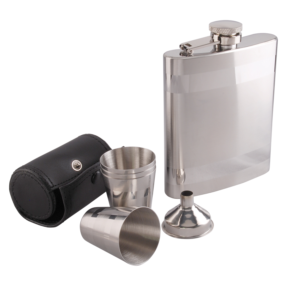 Plunta satin/blank 24cl m tratt & 4 bägare i etui