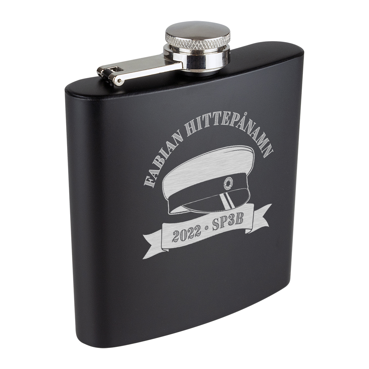 Plunta svart studenttryck gravyrbar