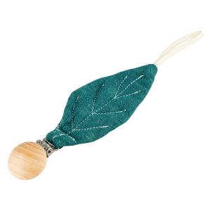 Napphållare Blad Petrol-grön 22cm