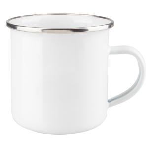Emalj mugg Vit Vintage 350ML