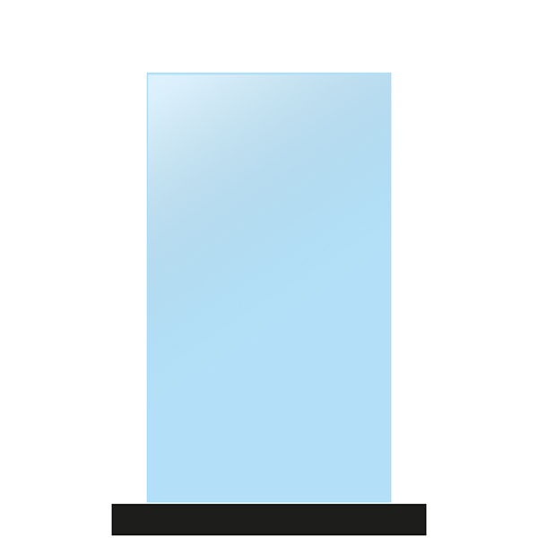 Glasplakett rektangulär klart glas gravyrbar