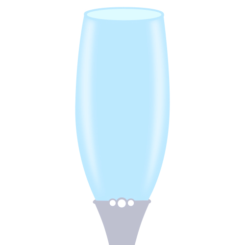 Champagneglas glas/ns med 3 kristaller/par  H25,5cm