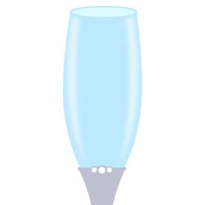 Champagneglas glas/ns med 3 kristaller/par  H25,5cm