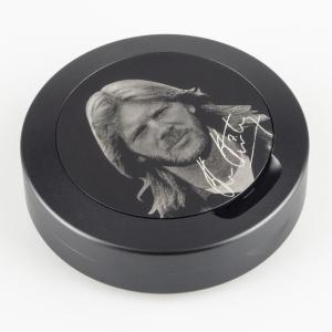 Snusdosa svart aluminium tryck Glenn Strömberg