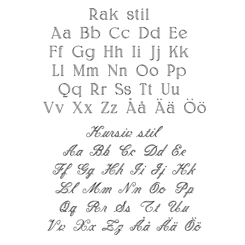 Gravyrstilar för gravering